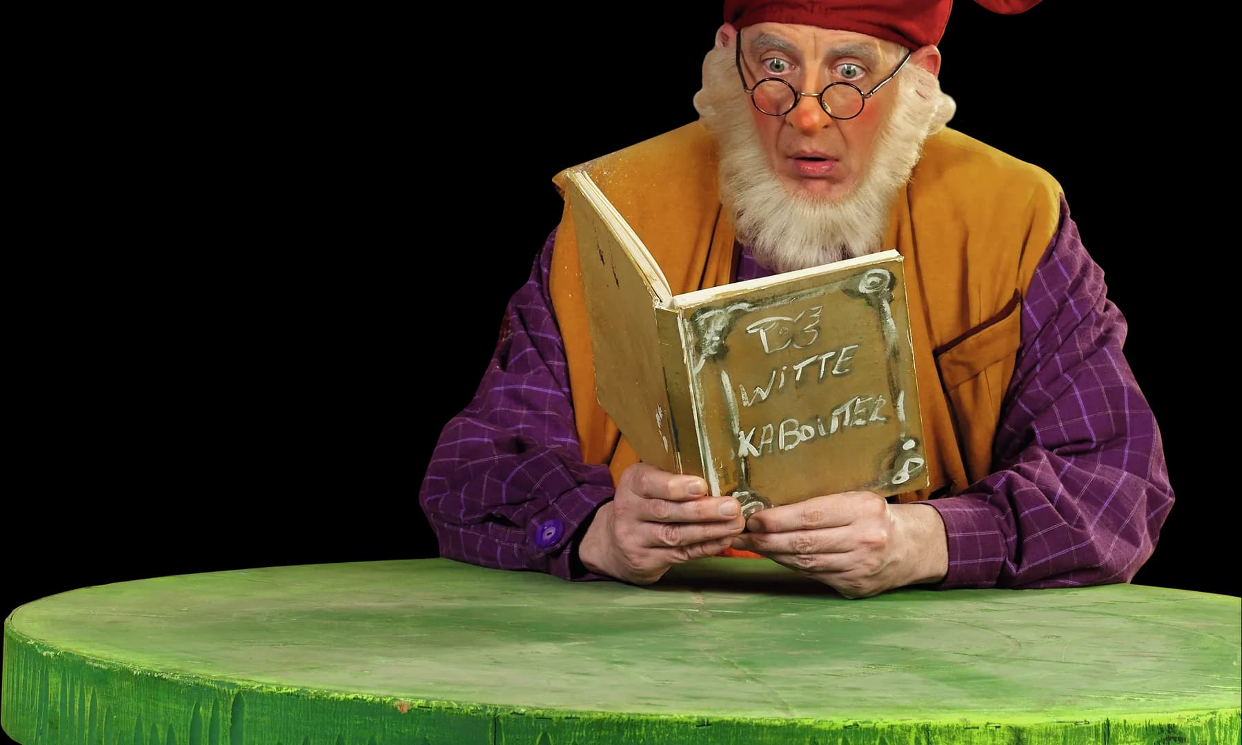 Kabouter Plop leest een boek